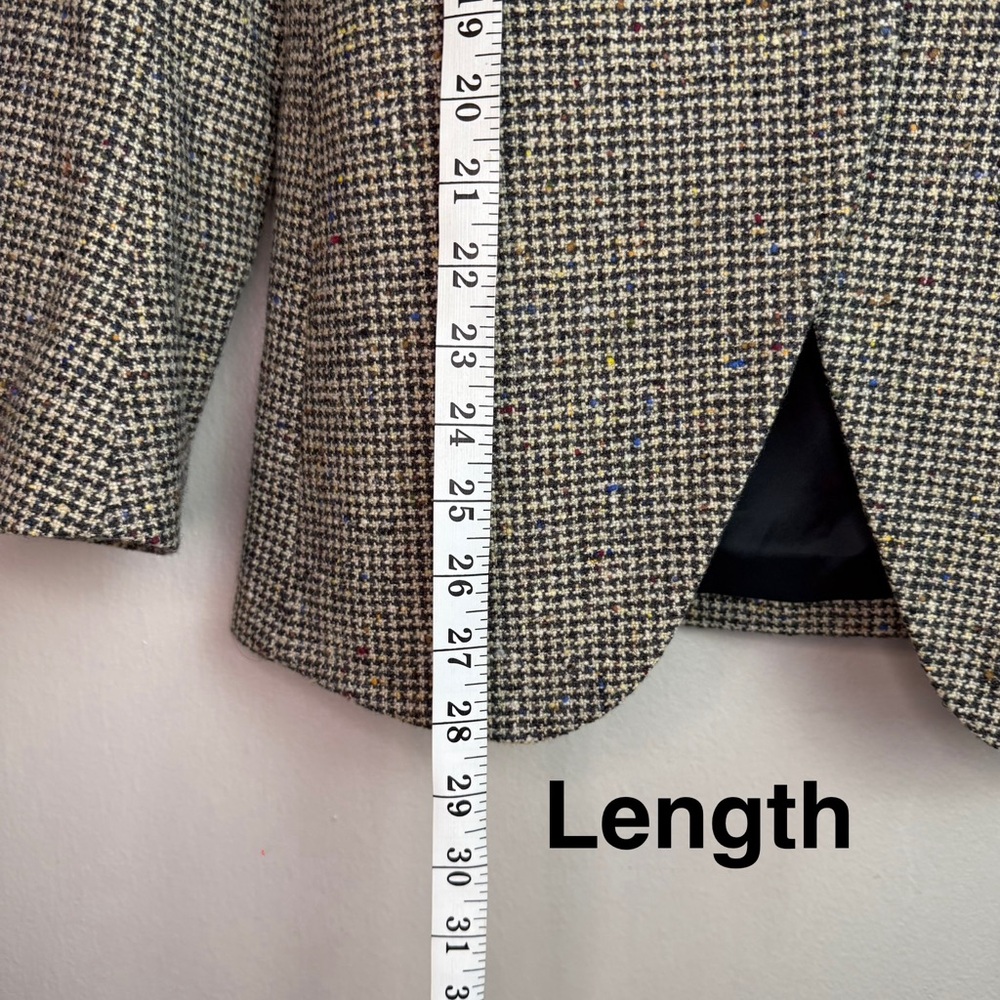 Theory Women's Multi-Colored Tweed Virgin Wool Blazer Sz 4 - Picture 6 of 10